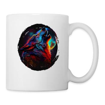 Wölfe Silhouette Naturschutz Tierschutz Wolf - Tasse - Weiß - Rechts