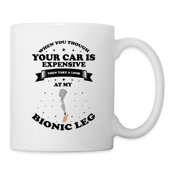 Artificial limb design for leg prosthesis - Mug - white - Right