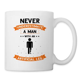 Artificial limb design for leg prosthesis - Mug - white - Right