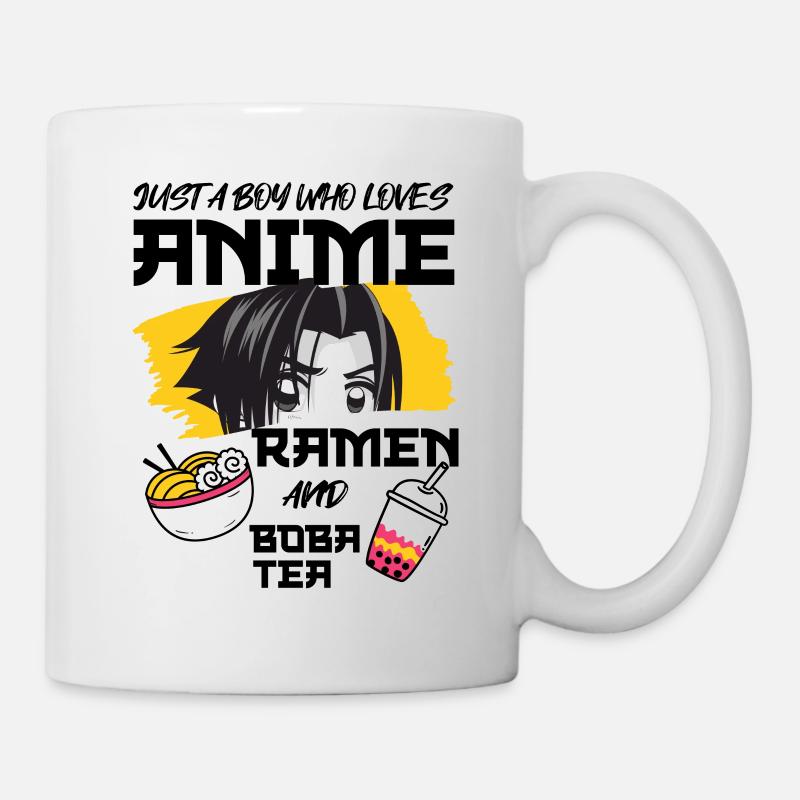 Juste un garçon qui aime les ramen d’anime et le thé Boba - Mug blanc - blanc