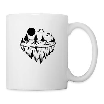 Bal de camping avec liberté de vacances sous tente - Mug blanc - blanc - Droite