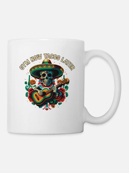 Gym Now Tacos Taco Eater Mexican Food Fitness Food - Tasse - Weiß