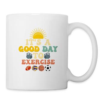 C’est une bonne journée pour faire de l’exercice Thé d’éducation physique - Mug blanc - blanc - Droite