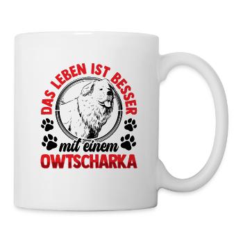 Leben mit Owtscharka Kaukasischer Owtscharka - Tasse - Weiß - Rechts