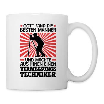 Die besten Vermessungstechniker Vermesser - Tasse - Weiß - Rechts