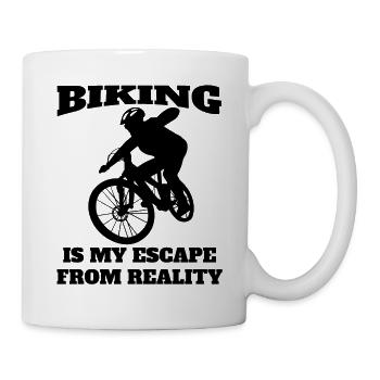 Fahrradfahrer Radeln Fahrrad Radfahren Radfahrer - Tasse - Weiß - Rechts