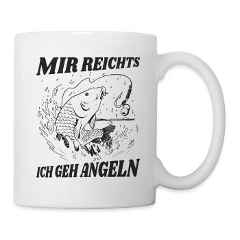 Mir reichts ich geh angeln - Tasse - Weiß - Rechts