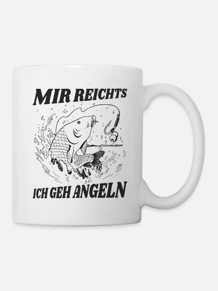 Mir reichts ich geh angeln - Tasse - Weiß