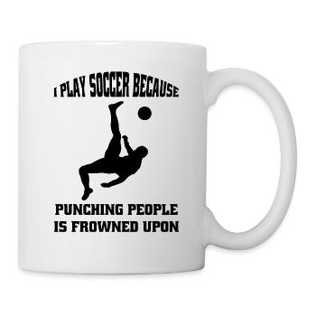 Équipe de football Football Design Joueur de football - Mug blanc - blanc - Droite