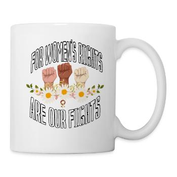 Nous luttons pour les droits des femmes - Mug blanc - blanc - Droite
