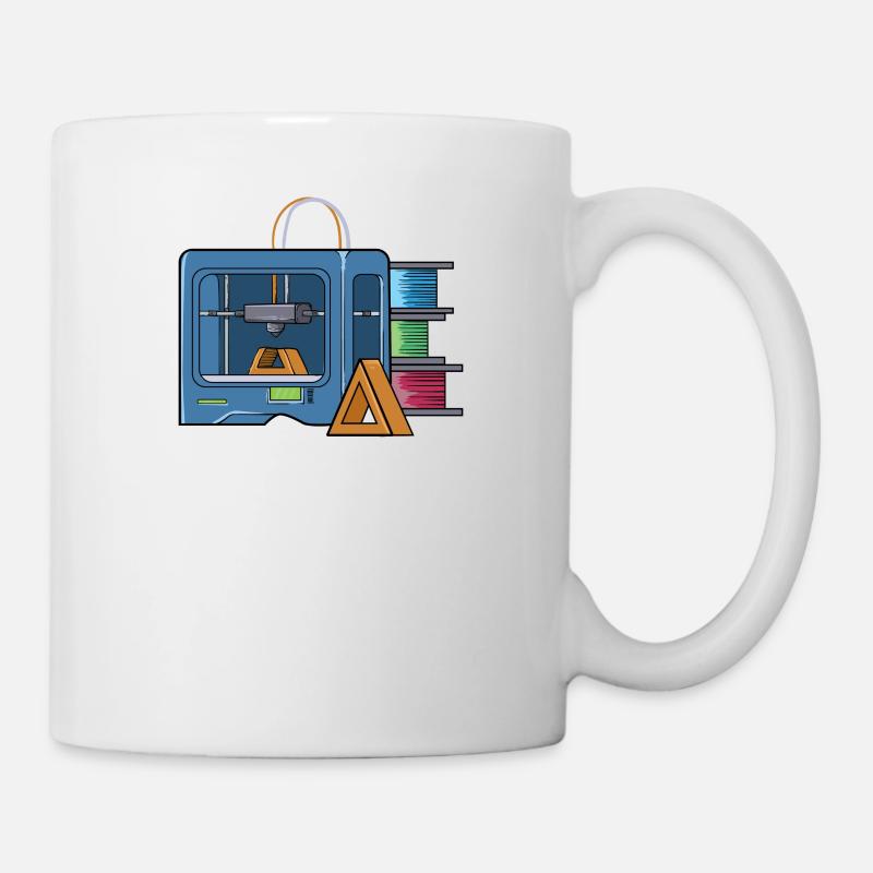 3D Druck Printing CAD PLA Filament 3d drucken - Tasse - Weiß