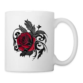 Rose - Ink Art - Mug - white - Right
