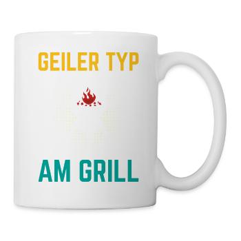 GEILER TYP AM GRILL - Tasse - Weiß - Rechts