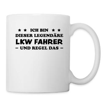LKW Fahrer Fun Lustiges Spruch LKW Fahrer Geschenk - Tasse - Weiß - Rechts