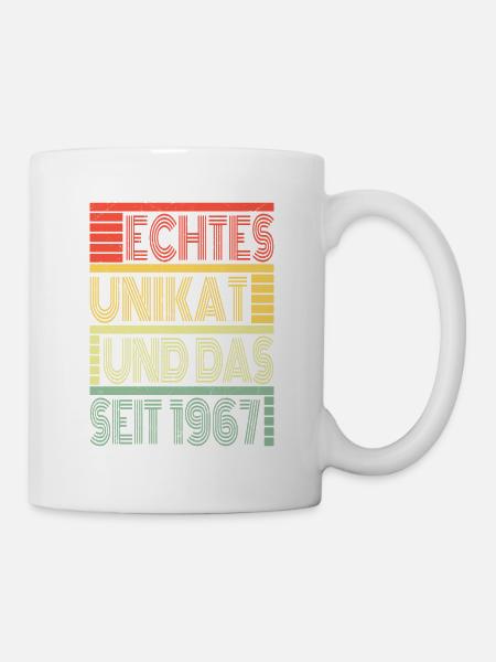 Echtes Unikat Seit 1967 Geboren 1967 Geburtstag - Tasse - Weiß