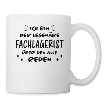 Fachlagerist Stablerfahrer Beruf Lagerist Geschenk - Tasse - Weiß - Rechts