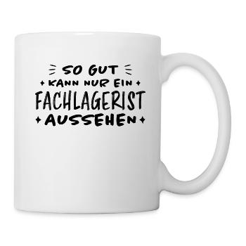Fachlagerist Stablerfahrer Beruf Lagerist Geschenk - Tasse - Weiß - Rechts