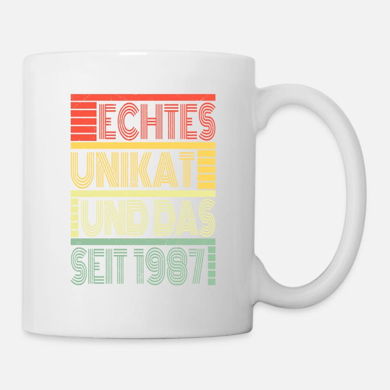 Echtes Unikat Seit 1987 Geboren 1987 Geburtstag - Tasse - Weiß