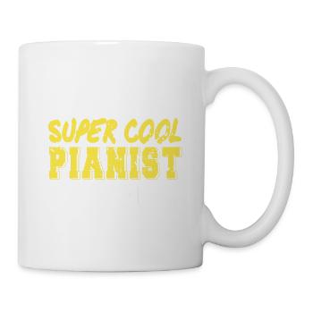 Je n’ai jamais rêvé de devenir un super pianiste - Mug blanc - blanc - Droite