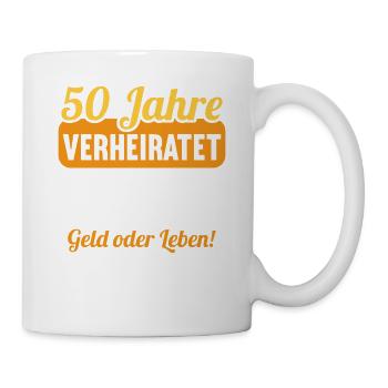 50 Jahre verheiratet zynisch 50.Hochzeitstag - Tasse - Weiß - Rechts