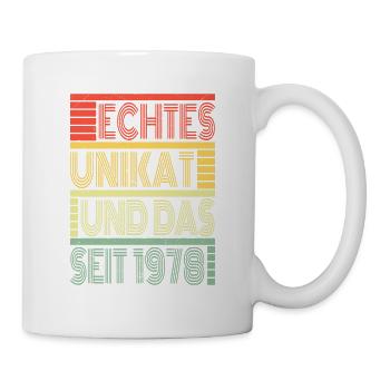 Echtes Unikat Seit 1978 Geboren 1978 Geburtstag - Tasse - Weiß - Rechts