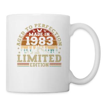 Retro birthday present from the vintage 1983 - Mug - white - Right