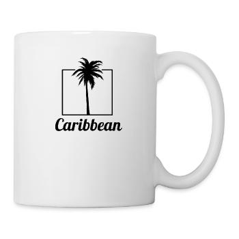Karibische Palme Urlaubsreise Souvenir - Tasse - Weiß - Rechts