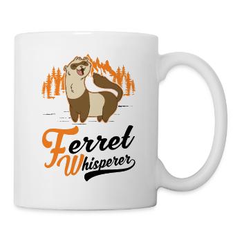 Frettchen Flüsterer Ferret Whisperer - Tasse - Weiß - Rechts