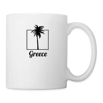 Griechenland Palme Urlaub Reise Souvenir - Tasse - Weiß - Rechts