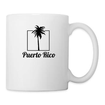 Puerto Rico Palm Tree Holiday Trip Souvenir - Tasse - Weiß - Rechts