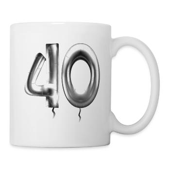 40th birthday balloons birthday balloons 40 years - Mug - white - Right