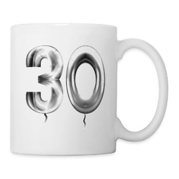 30e anniversaire ballons d’anniversaire 30 ans - Mug blanc - blanc - Droite