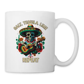 Salt Tequila Lime Repeat Alcoholic Tequila Drinker - Tasse - Weiß - Rechts