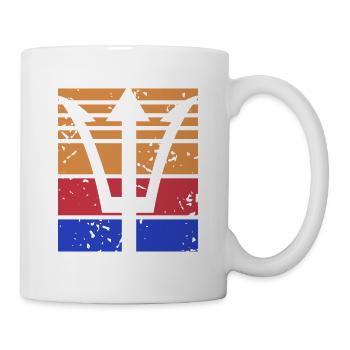 Retro Vintage Poseidon's Trident Mythological - Tasse - Weiß - Rechts