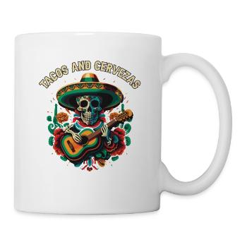 Tacos and Cervezas Taco Eater Mexican Food Alcohol - Mug - white - Right
