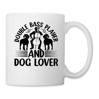 Contrebassiste et amateur de chien Double Bass Lover - Mug blanc - blanc - Droite