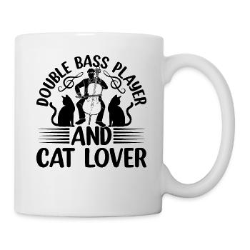 Double Bass Player And Cat Lover Double Bass Lover - Mug - white - Right