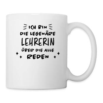 Lehrer Lustige Spruch Unterricht Lehrerin Geschenk - Tasse - Weiß - Rechts