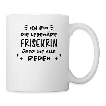 Friseurin Friseur Lustig Spruch Friseurin Geschenk - Tasse - Weiß - Rechts