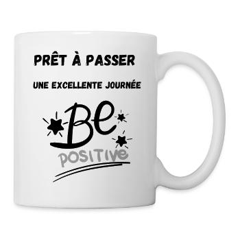 Positive T-shirt - Mug blanc - blanc - Droite