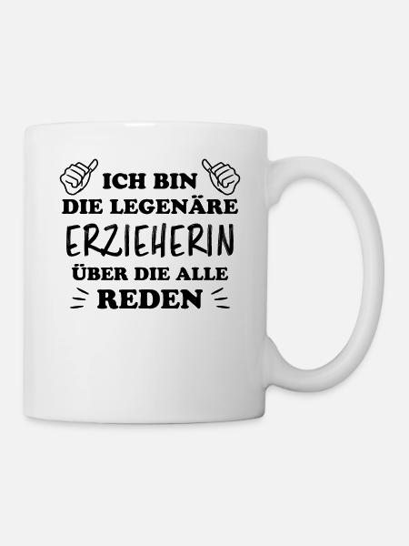 Erzieherin Lustiger Spruch Job Erzieherin Geschenk - Tasse - Weiß