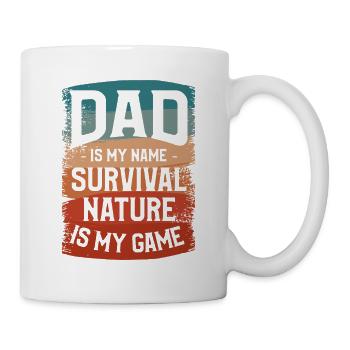 Papa est mon nom Survie La nature est mon jeu Camping - Mug blanc - blanc - Droite