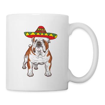 English Bulldog wears Sombrero Cinco De Mayo - Mug - white - Right