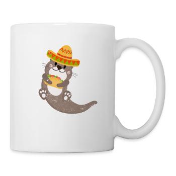 Mexican Otter Sombrero Taco Cinco De Mayo - Mug - white - Right