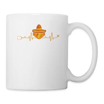 Heartbeat Taco Sombrero Stéthoscope Cinco De Mayo - Mug blanc - blanc - Droite