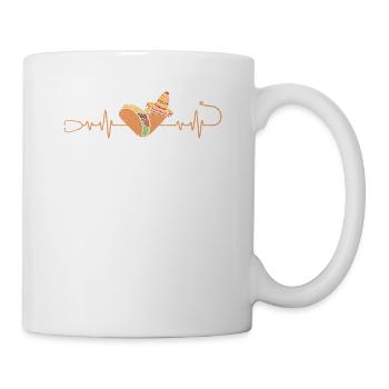 Heartbeat Taco Sombrero Stéthoscope Cinco De Mayo - Mug blanc - blanc - Droite
