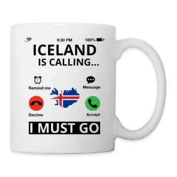 Le drapeau islandais appelle le drapeau islandais - Mug blanc - blanc - Droite