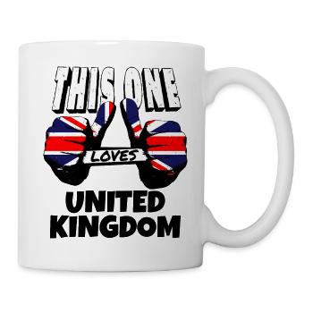 Großbritannien Flagge Union Jack Fahne London UK - Tasse - Weiß - Rechts