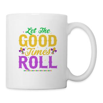 Laissez les bons moments rouler Mardi Gras Parade - Mug blanc - blanc - Droite