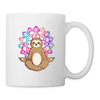 Sloth Mandala Sloth Yoga Shirt Tenue de Yoga - Mug blanc - blanc - Droite